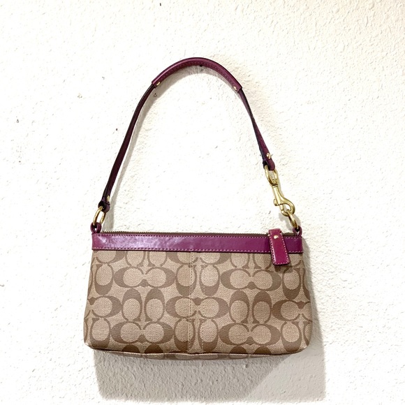 COACH Brown/Purple Small Shoulder Bag - Picture 7 of 16
